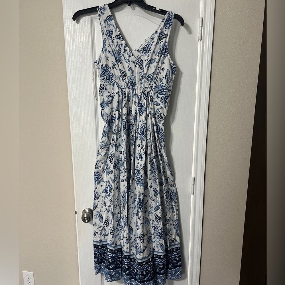 Lucky Brand Navy and White Paisley Blouse - Picture 4 of 4